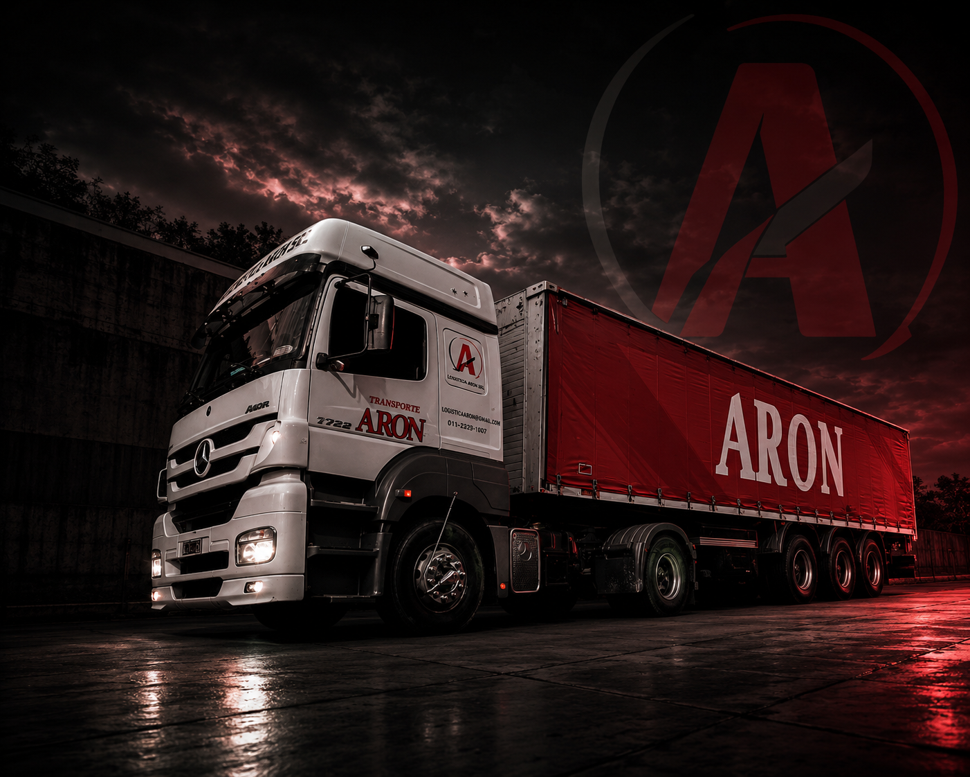Camión de Aron Logística S.R.L. para transporte de cargas y logística en Avellaneda